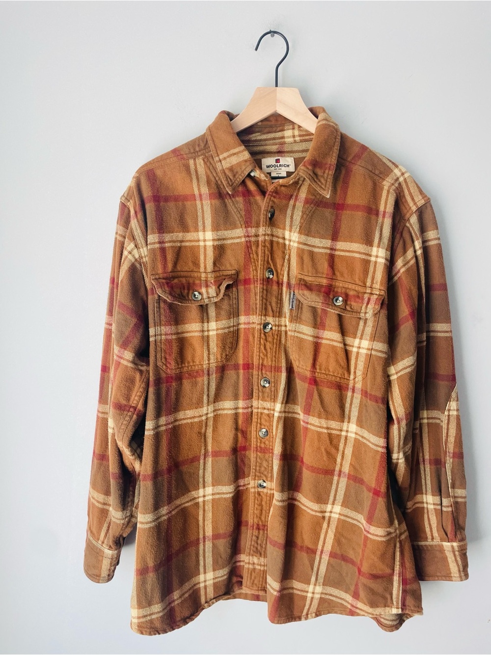 Woolrich Men’s Brown Plaid Flannel